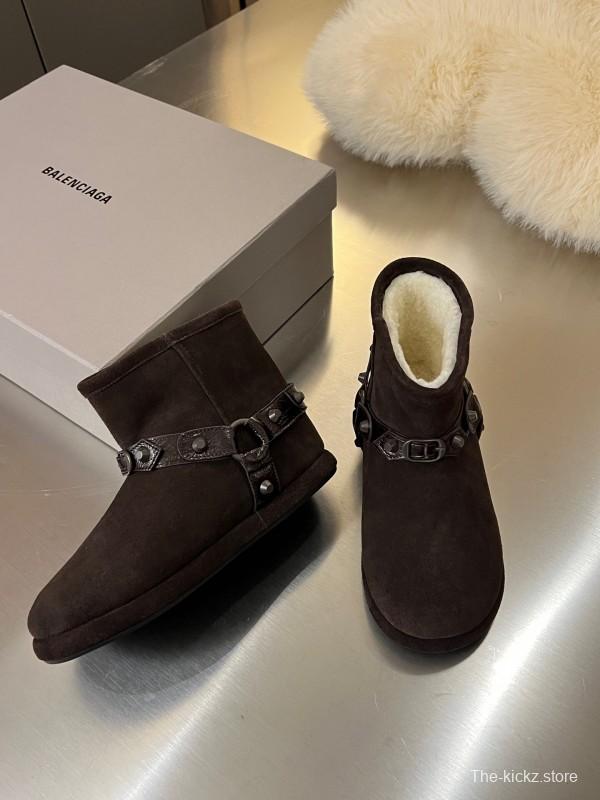 Balenciaga Fall Winter New Buckle Studded Snow Boots - LY00300