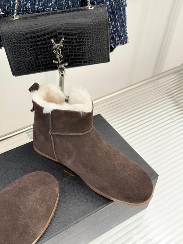 ALAIA Minimalist Side Zipper Retro Snow Boots - KFY00320