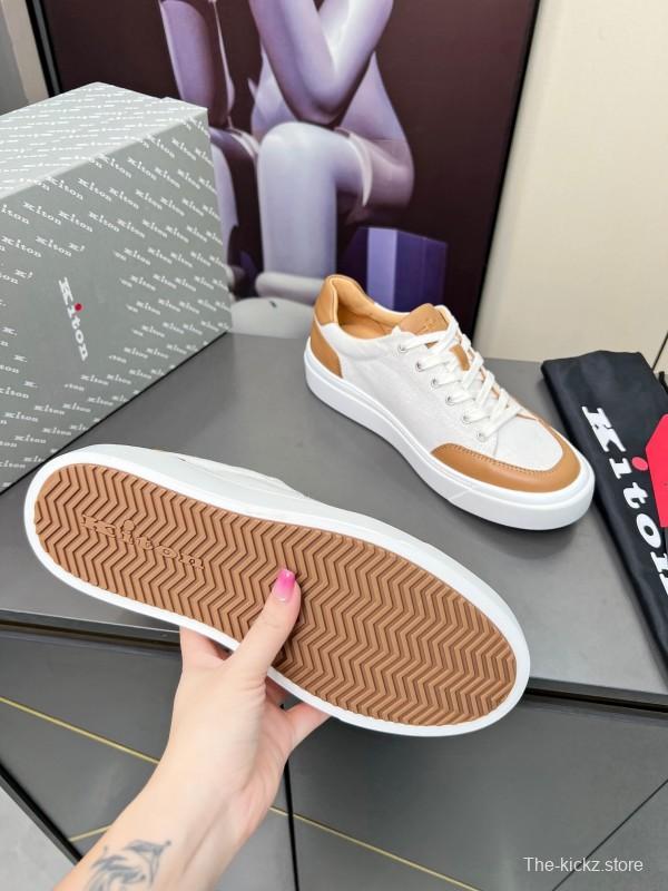 Kiton 2025 SS Tie-Detail Old Money Style Casual Men's Shoes - KFY00320