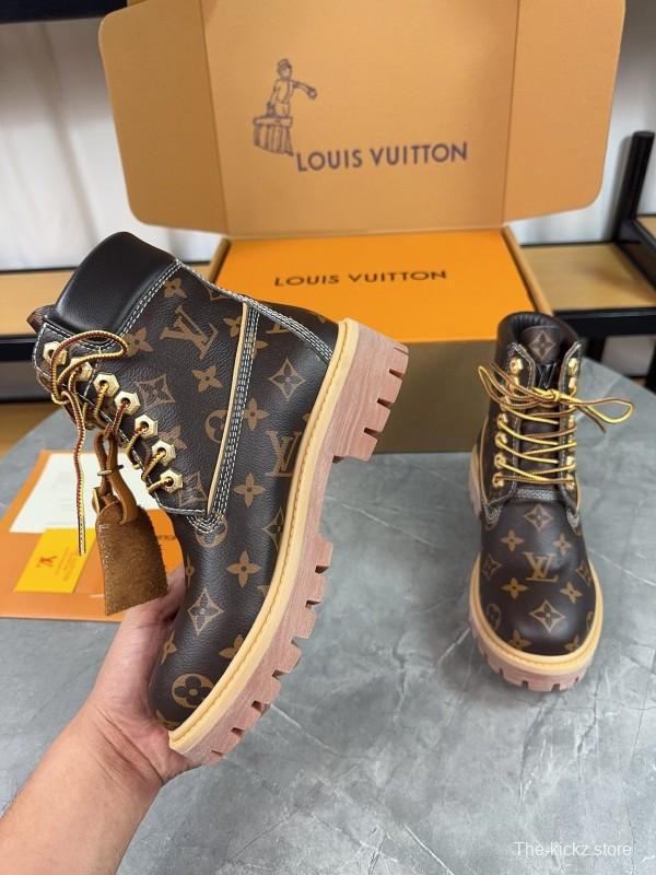 Timberland x LV Monogram Ankle Boots Waterproof Suede - LY00380