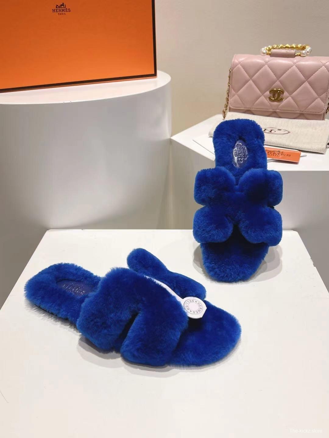 Hermès 2025 SS Love Slipper Flat Wool Slipper - LY00240