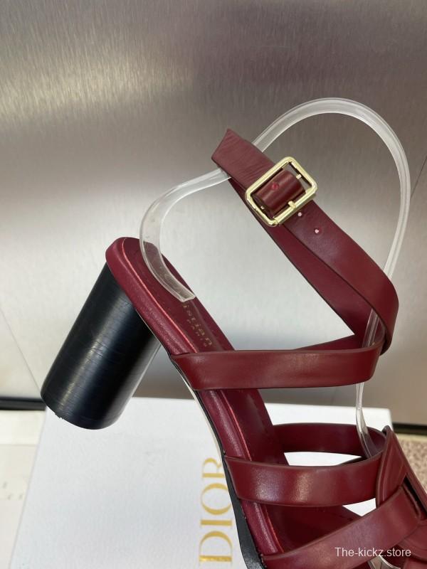 Dior D-Club Jelly Color Hollow Layered Cross Strap High Heel Women Shoes - KFY00290