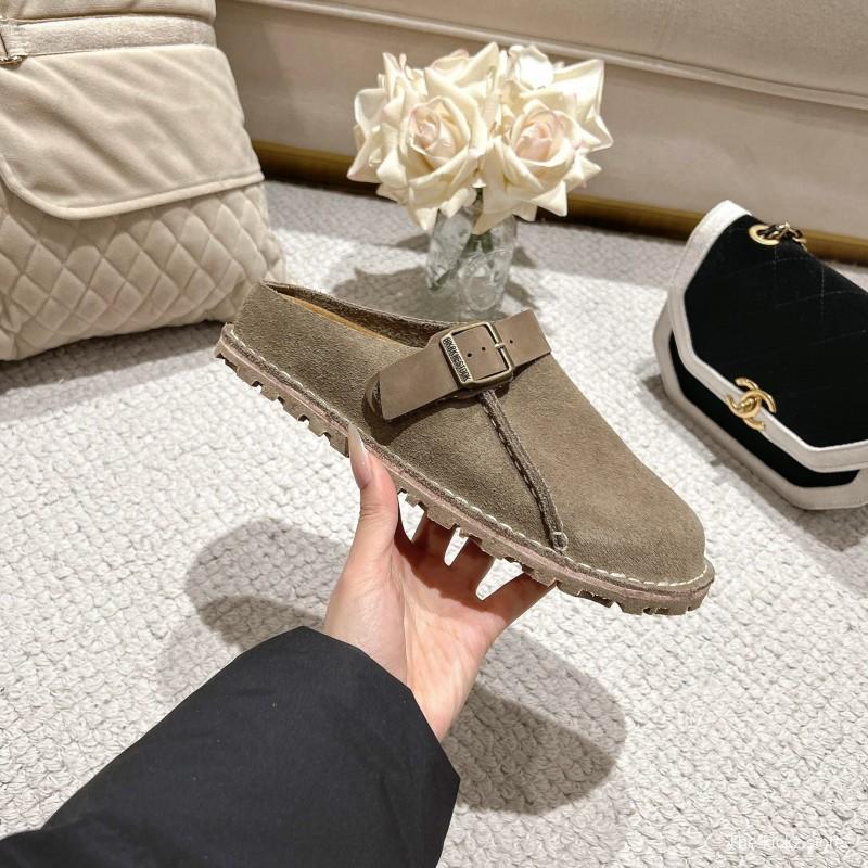 Birkenstock 2025 SS Two-Way Womens Sandals with Suede Leather and Retro Buckle - LY00240