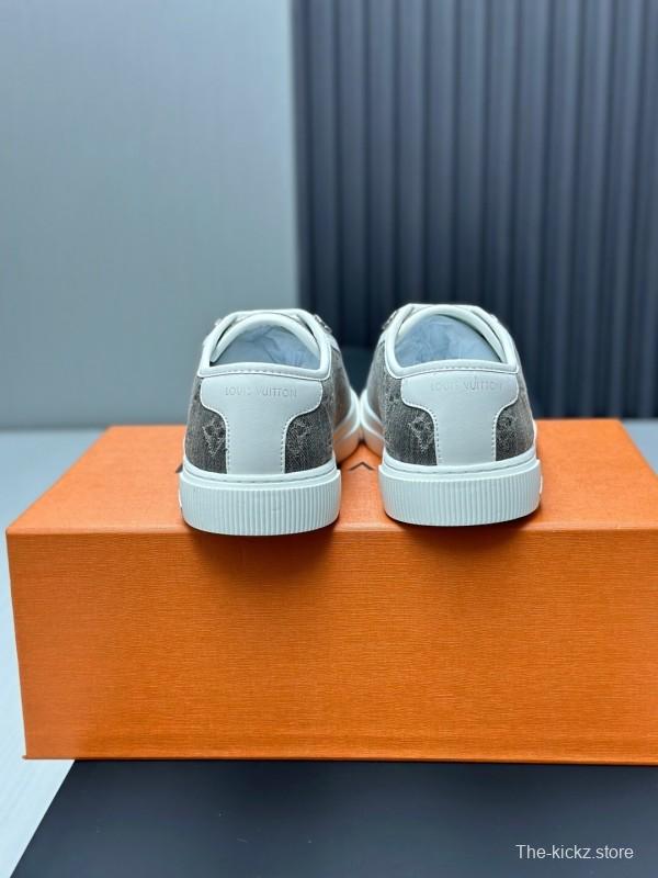 Louis Vuitton Time Out Series Monogram Animal Print Casual White Sneakers - Time Out