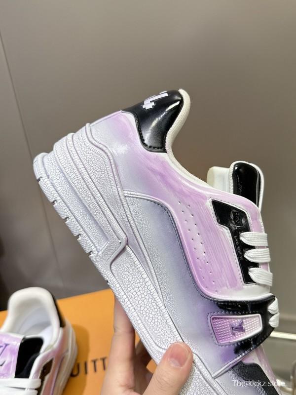 Louis Vuitton Trainer Basketball Series Cracked Ice Glue Process Sneakers - LY00490